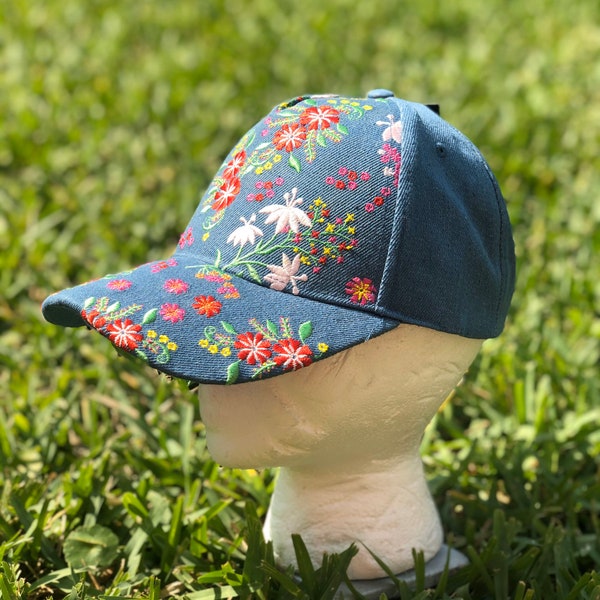 Flower Baseball Cap Etsy