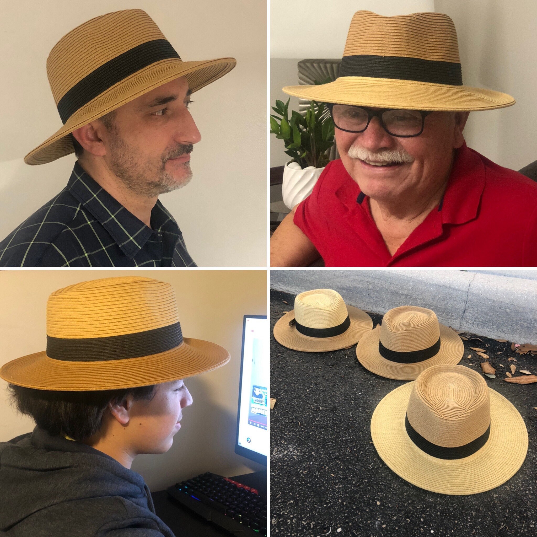 Panama hat style foldable flat brim hat hats for men hats Etsy