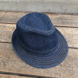 Fedora hat, denim fedora, classic fit fedora, jazz hat, fedora, short brim hat, denim hat, fedora for men, fedora for women, summer hat
