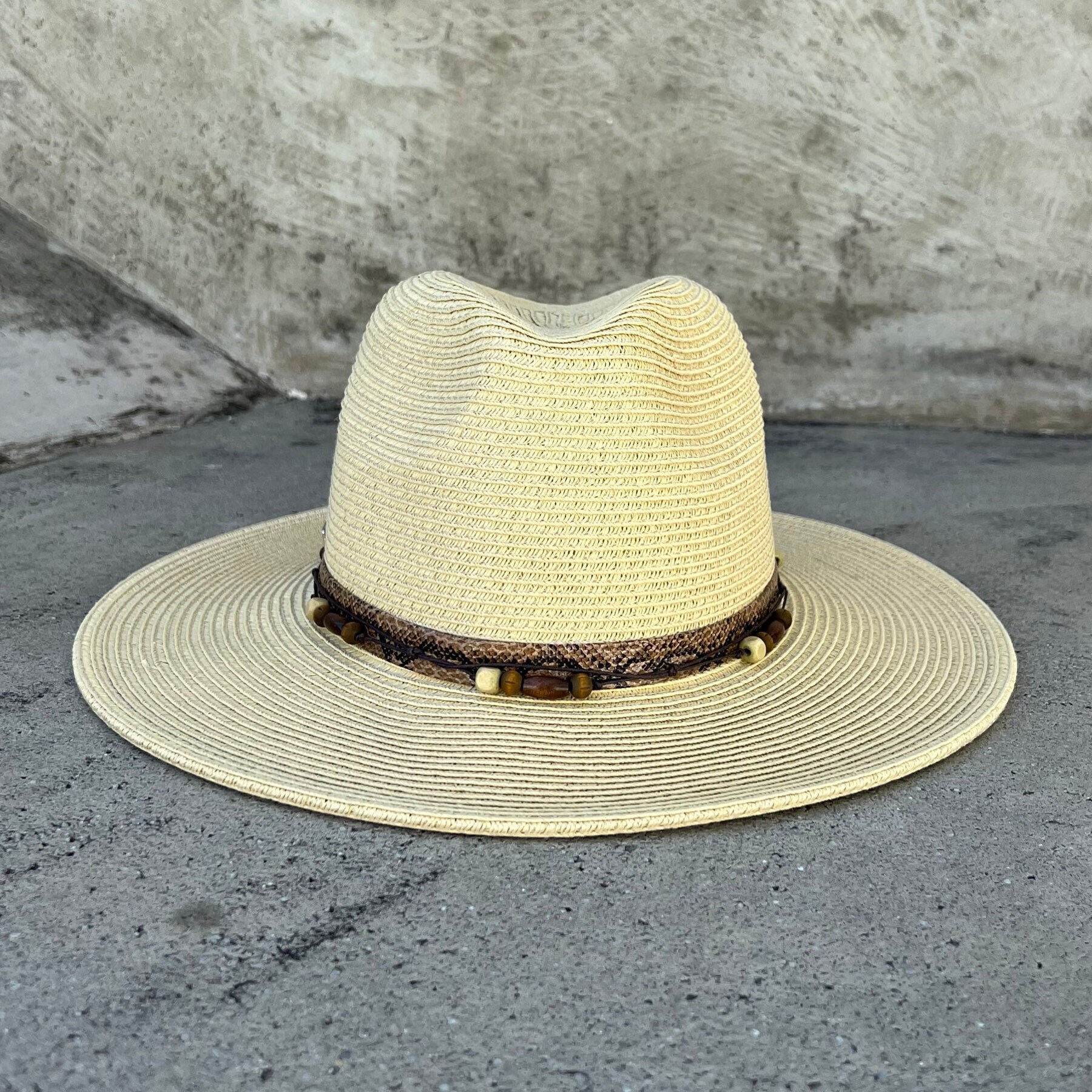 Wide Brim Hat, Sun Hat, Summer Hat, Snakeskin Print and Beads Band, Beach  Hat, Foldable, Packable Hat, Fashion Hat, Women Hat, Hat for Men 