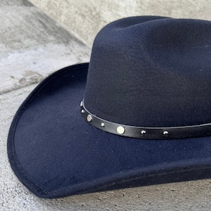 black cowboy hat, brown cowboy hat, country hat, western hat, rodeo hat, wild west hat, vintage cowboy hat, cowgirl hat, cowboy hat for men image 4