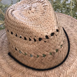 Chapeau de palmier, chapeau dextérieur, chapeau de soleil, chapeau avec mentonnière, chapeau à gros bord, chapeaux pour hommes, chapeaux pour femmes, chapeau de mode, chapeau dété, chapeau de plage image 6