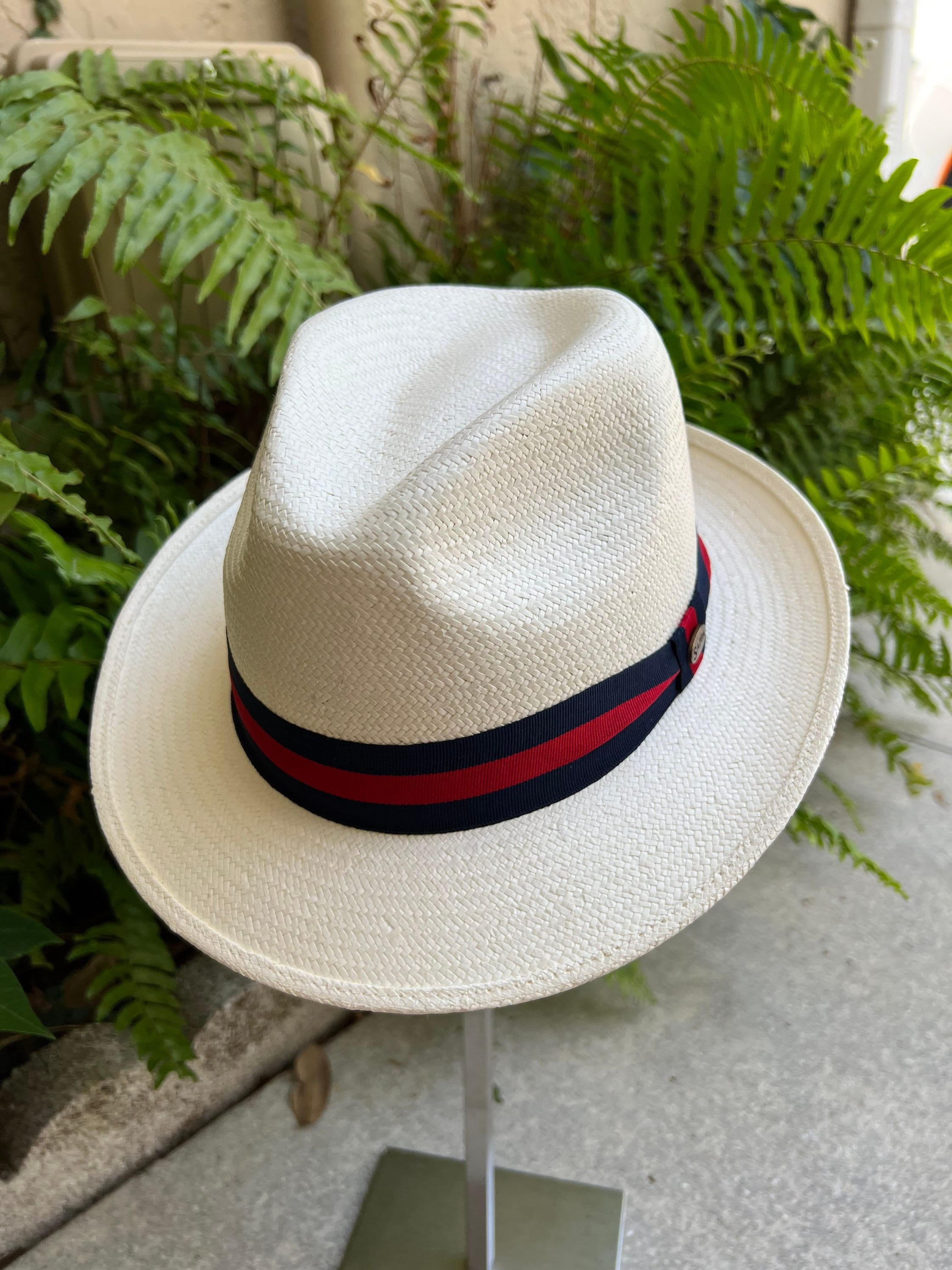 MH1715-Light Blue Panama straw hat for men