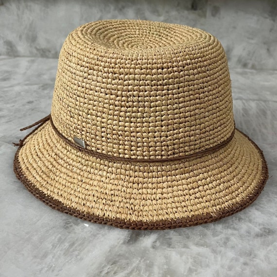 Bucket Hat Crochet, Fine Raffia Bucket Hat Women, Straw Hat, Sun