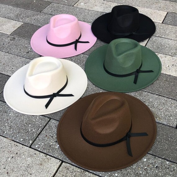 Fedora Hat, Wide Brim Hat, Felt Hat, Flat Brim Hat, Fedora for Men, Fedora for Women, Stylish Hat, Hat Men, Hat for Women, Stiff Brim Hat