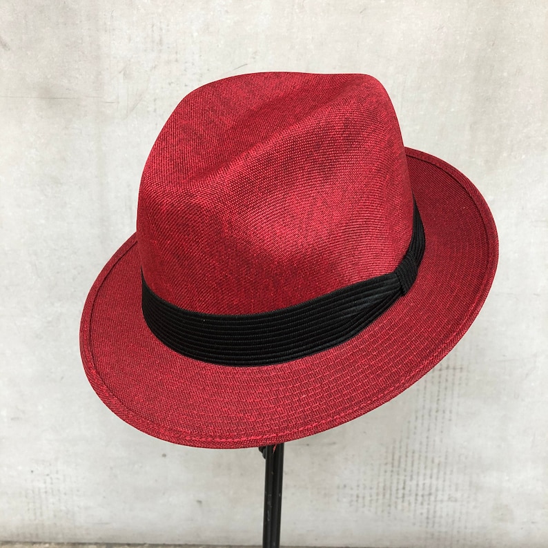 Red Fedora Hat Fedora For Men Fedora For Women Hat For Man Etsy