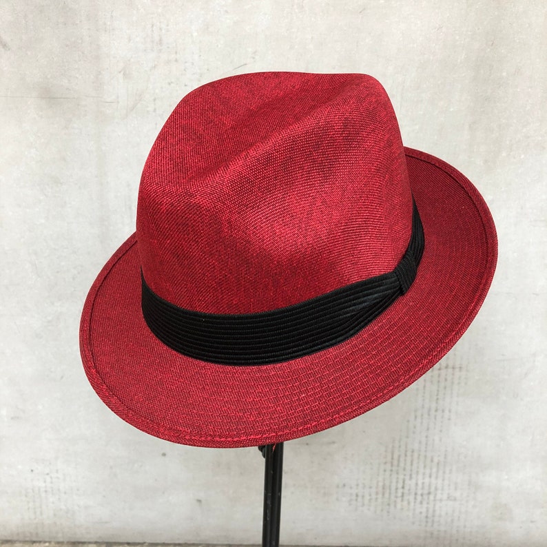 Red Fedora Hat Fedora for Men Fedora for Women Hat for Man Etsy