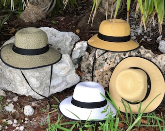 Sun hat with chin strap, fashion hat, summer hat, beach hat, Woman’s hats, dress hat, sun hat