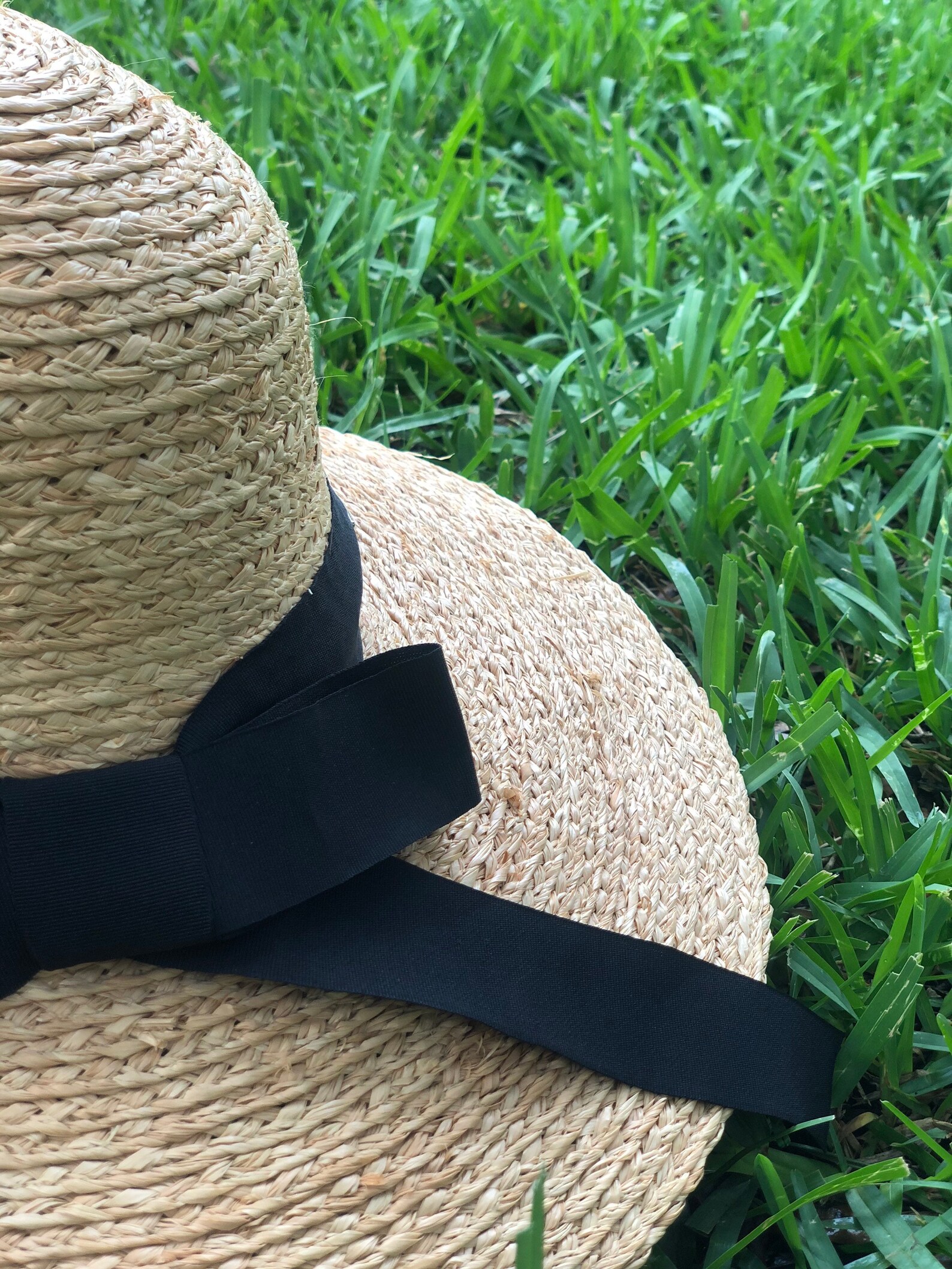 Wide Brim Raffia Hat Hat With Bow Straw Hat Sun Hat Summer Etsy