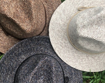 Panama hat for men, polyester Panama hat, flat brim hat, Panama hat for women, chic & fashion hat, wide brim hat, boho, winter, fedora hat