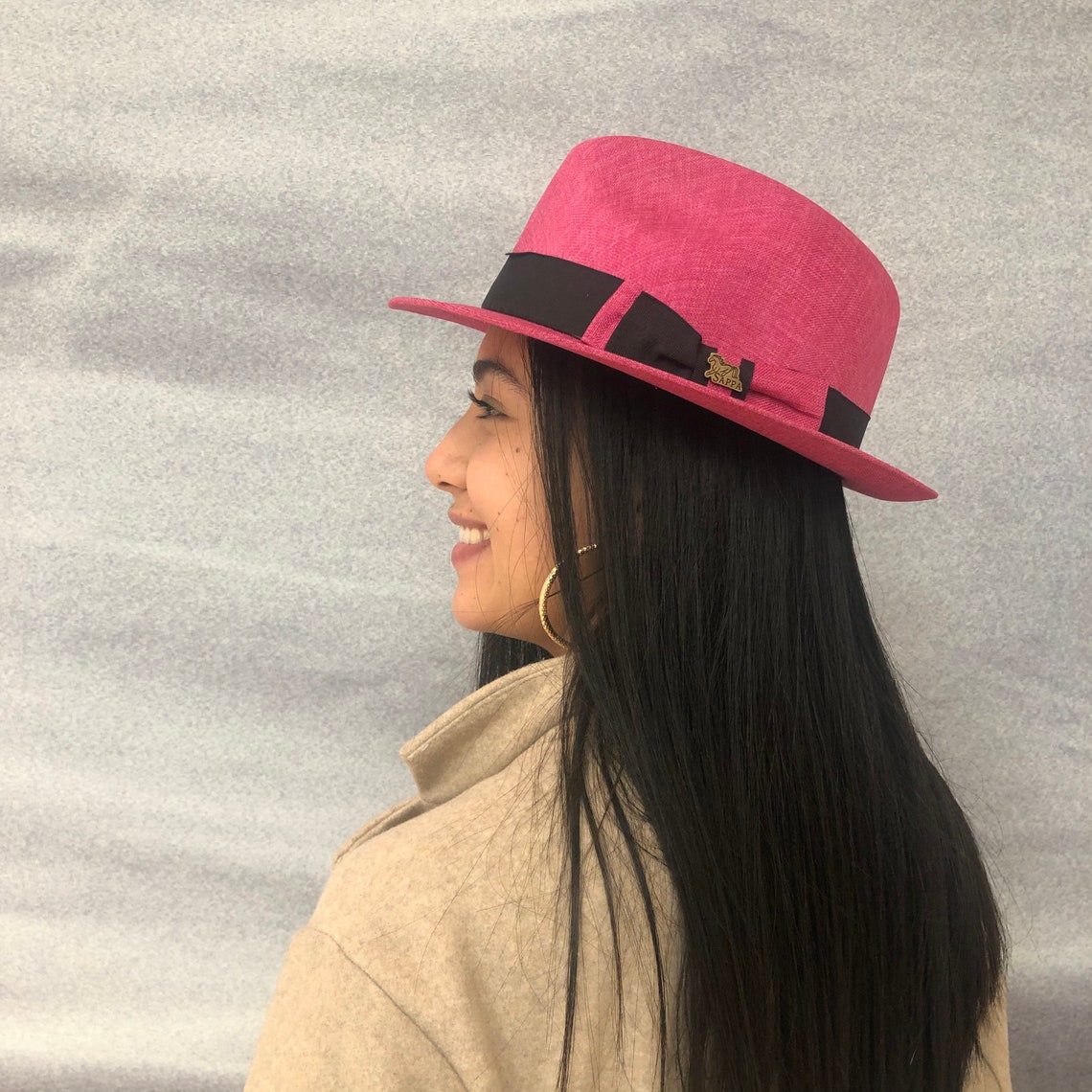 Hot pink Fedora hat fedora for men fedora for women hat for Etsy