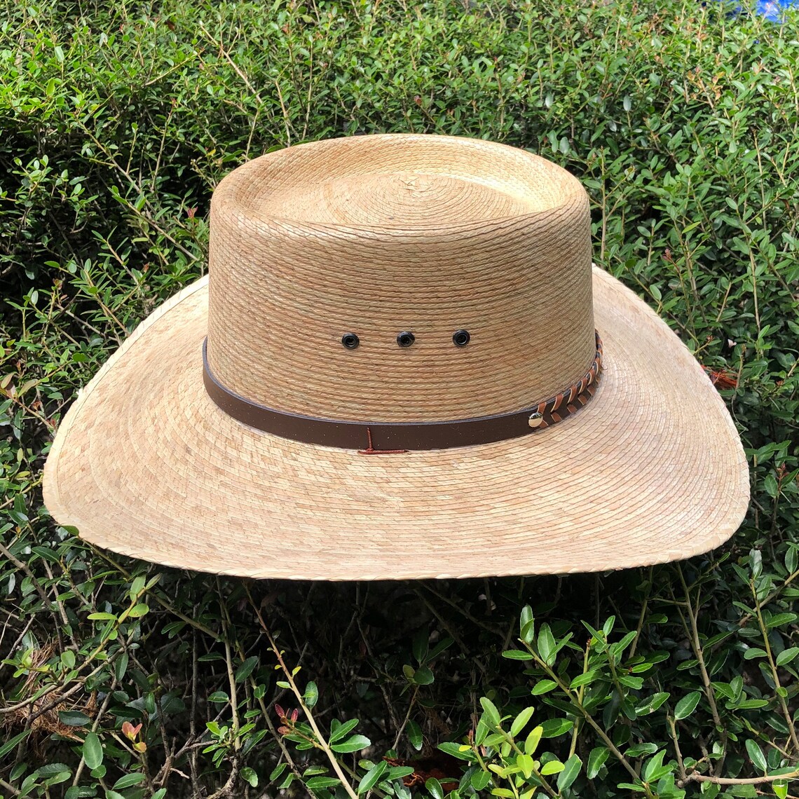 Palm hat stiff hat wide brim hat boater hat hats for men Etsy