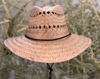 Palm hat, outdoor hat, sun hat, hat with chin strap, big brim hat, hats for men, hats for women, fashion hat, summer hat, beach hat