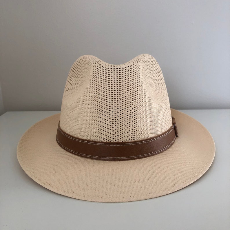 Fedora Hat Beige Fedora Hat Sturdy Fedora Classic Fit - Etsy