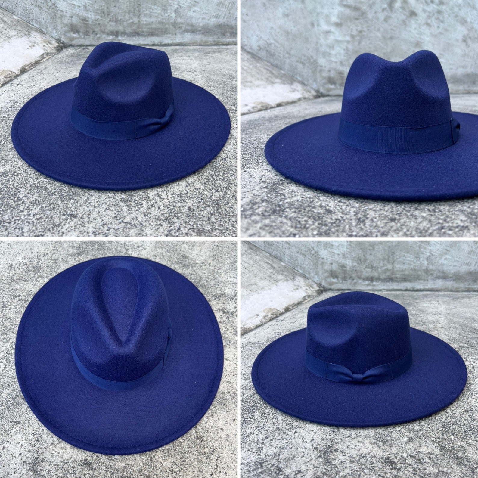 Fedora Hat Wide Brim Hat Vegan Felt Hat Flat Brim Hat Same Etsy