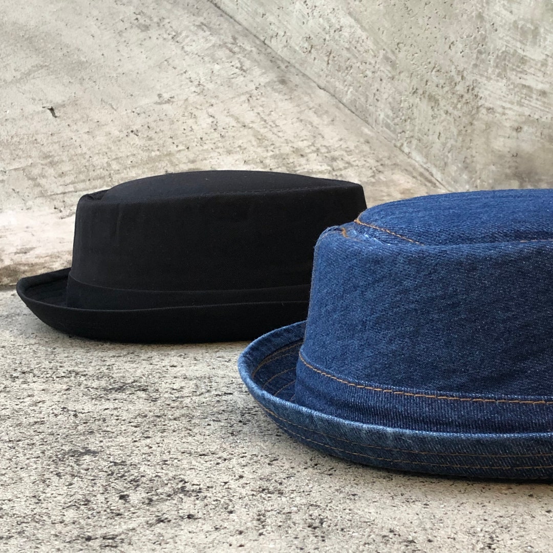Pork Pie Hat Boater Hat Gambler Hat Flat Top Hat up Brim - Etsy