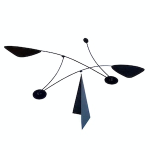 16 x 12 Black Standing Mobile with Black Base Kinetic Sculpture