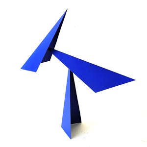Blue Acuti Standing Mobile Kinetic Sculpture