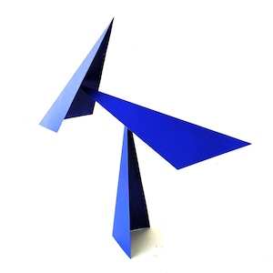 Blue Acuti Standing Mobile Kinetic Sculpture