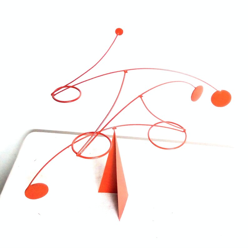 14 X 14 xeno Botanicus Red Stabile Mobile Table Desk Top