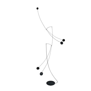 Kinetic Tabletop Mobile Stabile Black Sculpture