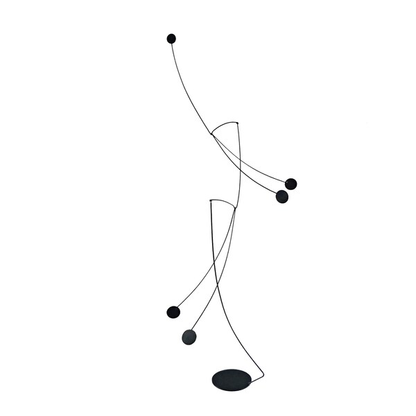 Kinetic Tabletop Mobile Stabile Black Sculpture