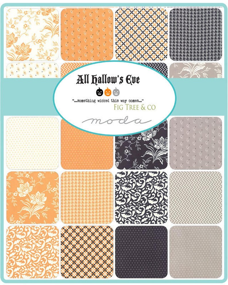 Moda Fabric All Hallows Eve Fig Tree & Co 2035415 Fabric Etsy