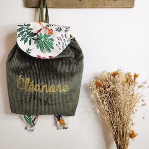 Sac à dos enfant velours personnalisable