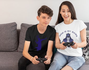 Mom is My Name & I'm Here To Game Shirt, Birthday Gift for Cool Mom's, Gift for Mom's Who Game, Graphic Tee for Mom's Who Play Video Games