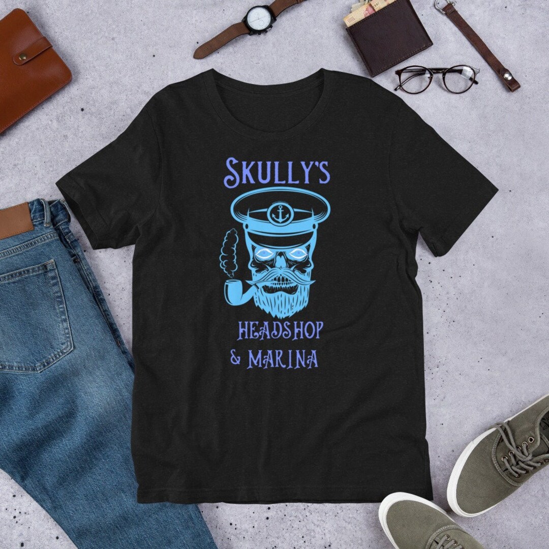 Skully's Headshop & Marina Short-sleeve Unisex T-shirt, Funny
