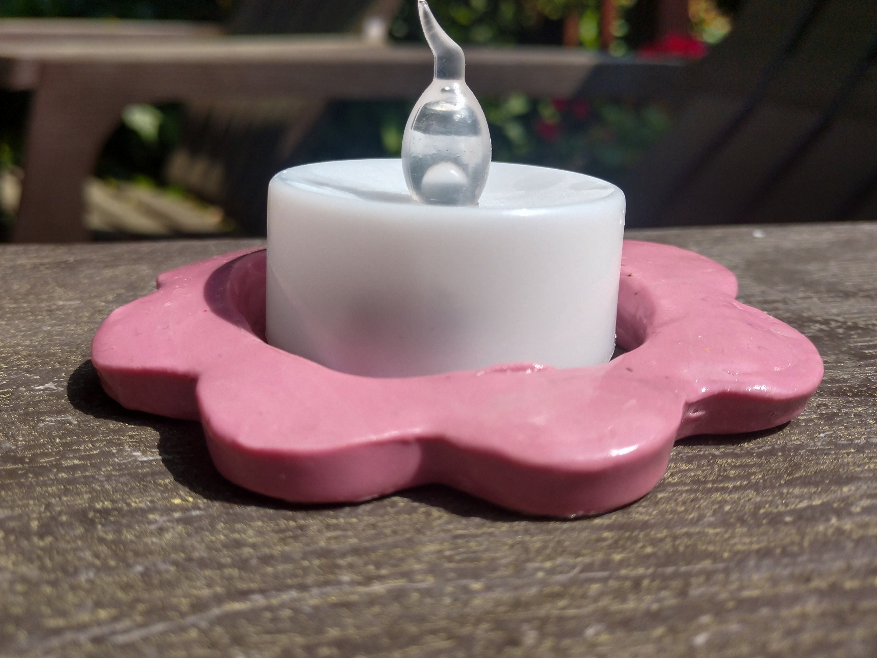 Flower Tealight Holder Candle Holder Polymer Clay Mini Etsy