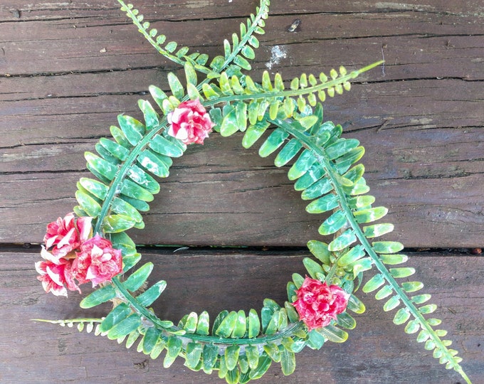 Rose Greenery Candle Ring Candle Holders Candle Wreaths Etsy