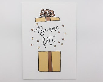 carte d'anniversaire, carte de fête, carte cadeau