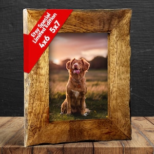 Picture Frame With A Rustic Live Edge Look Perfect For Hunting Fishing And Pet Photos Great Fathers Day Gift