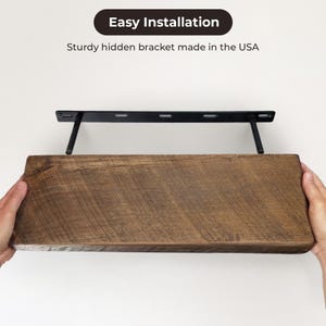 Rustic Wood Shelf Floating Shelves Reclaimed Barnwood Shelf Farmhouse ...