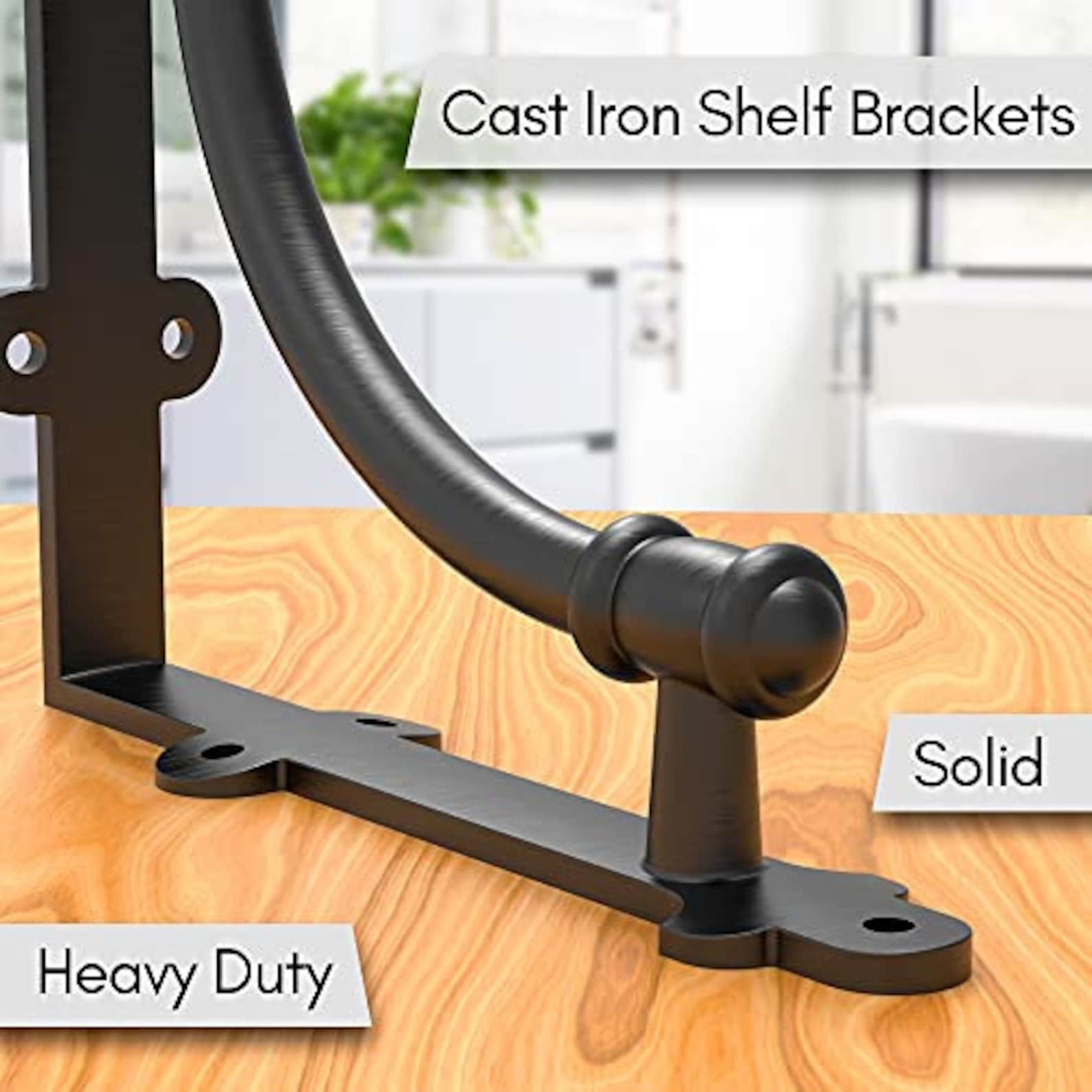 Decorative Shelf Brackets Black Metal Cast Iron Rustic Etsy