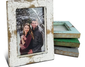 MY VINTAGE FINDS Rustic  Photo Frame Distressed Wood Picture Frame