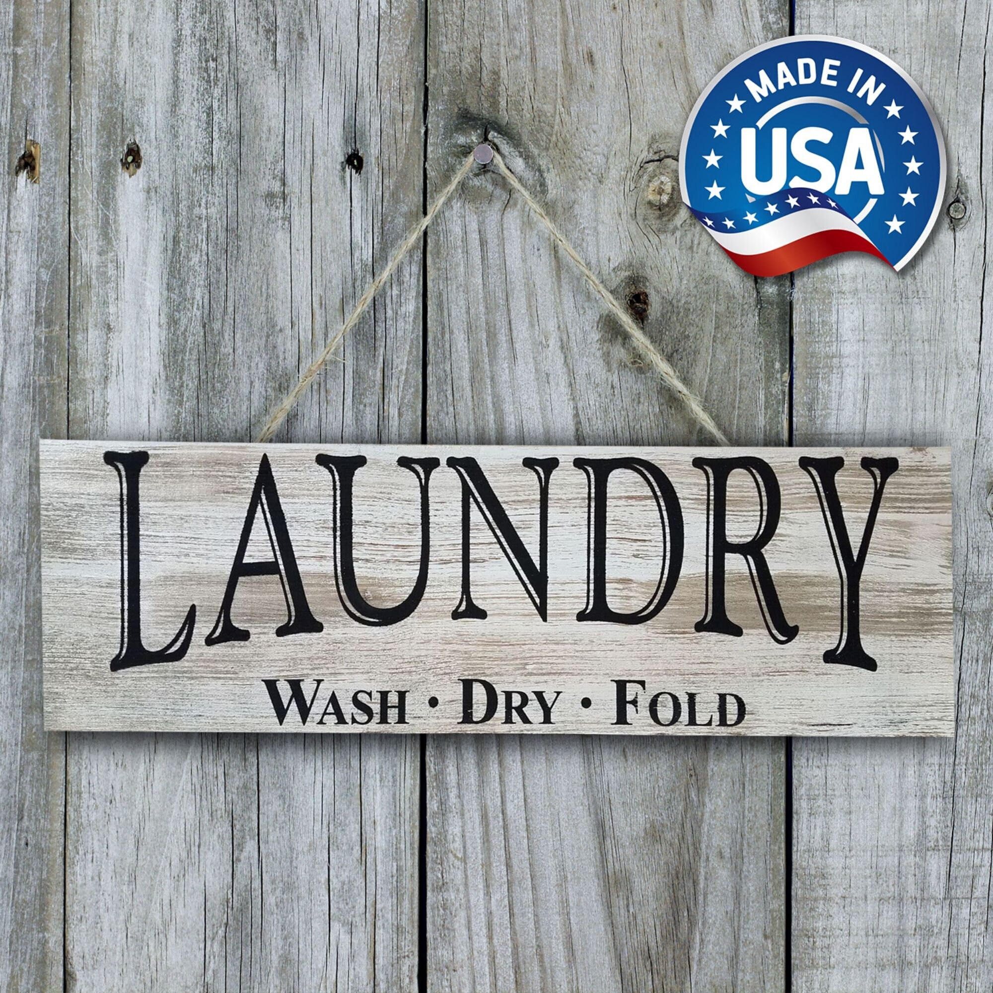 Señal de la lavandería de la casa de campo rústica decoración | Etsy