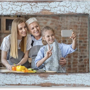 MY VINTAGE FINDS Rustic Farmhouse Photo Frame Distressed Wood Picture Frame 4 x 6