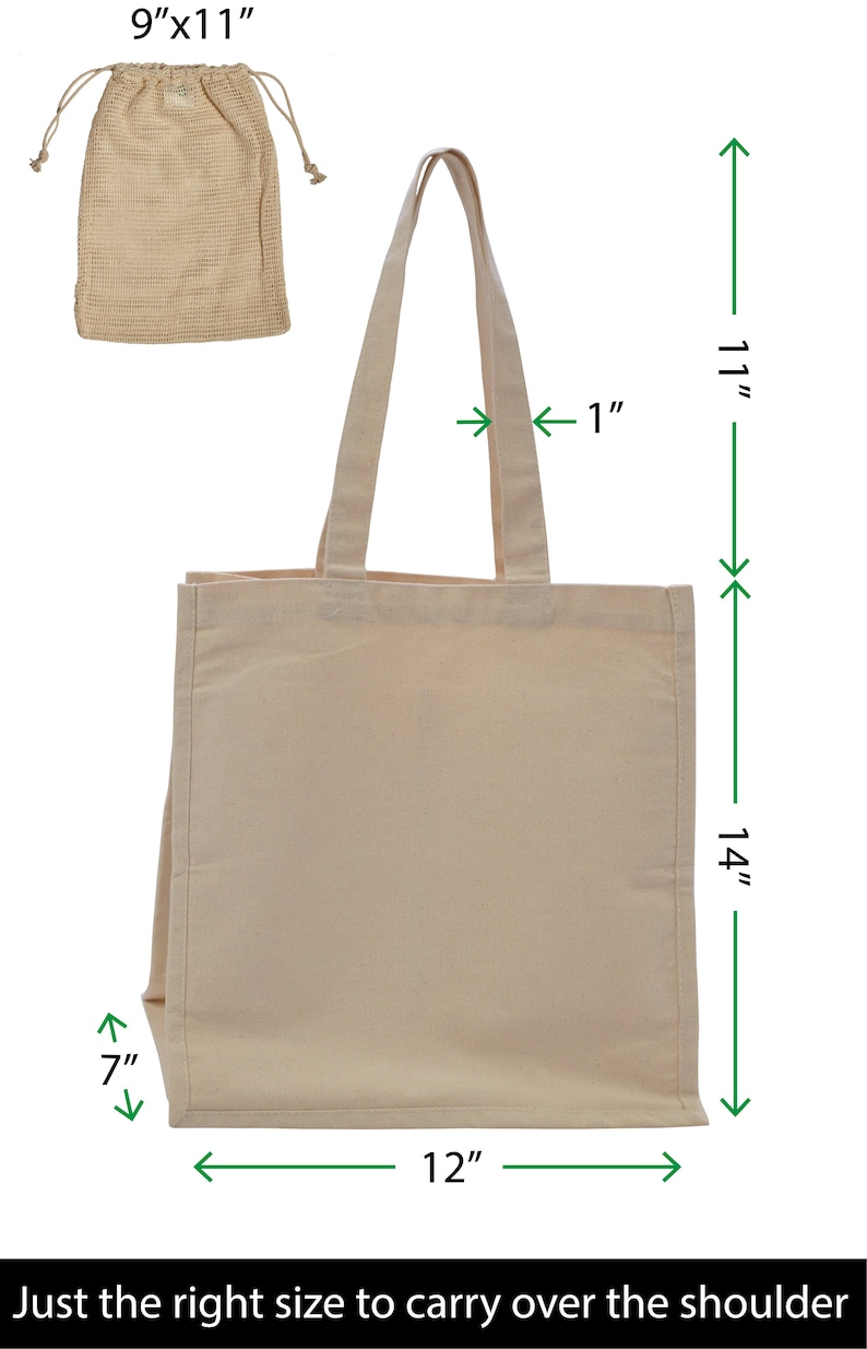 Canvas Grocery Bags Reusable Washable Organic Cotton Shopping Etsy