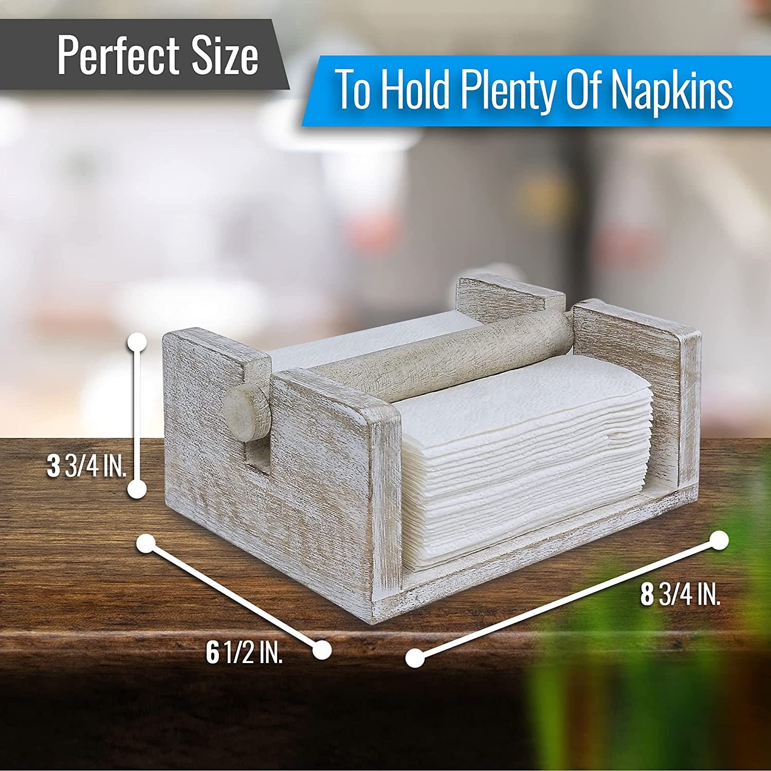 Rustic Napkin Holder Flat Wood Farmhouse Napkin Holder for - Etsy