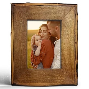 Rustic Farmhouse Natural Wood Picture Frame Fits 4x6, 5x7, and 8x10 Photos