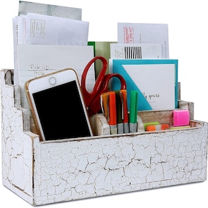Mail Organizer Countertop Cute Desk Organizer Wooden Desk Organizer