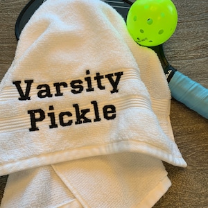 Pickle Ball Sweat Towel, Varsity Pickle