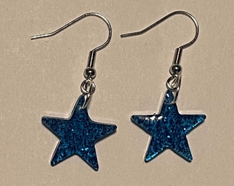 Blue Star Earrings