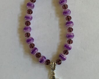 Purple Dragon Charm Bracelet