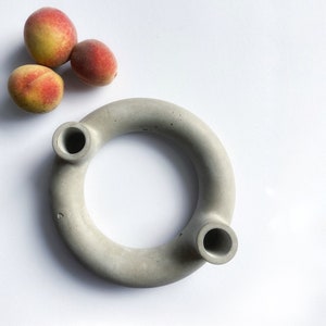 Candlestick, candle holder, candle wreath made of concrete, for dip dye candles, Scandinavian, Nordic, minimal