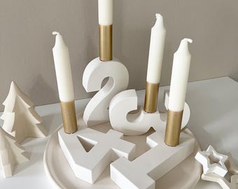 Advent numbers 1-4 for candles/ Advent wreath/ Christmas decoration/ Winter time/ Christmas/ Advent