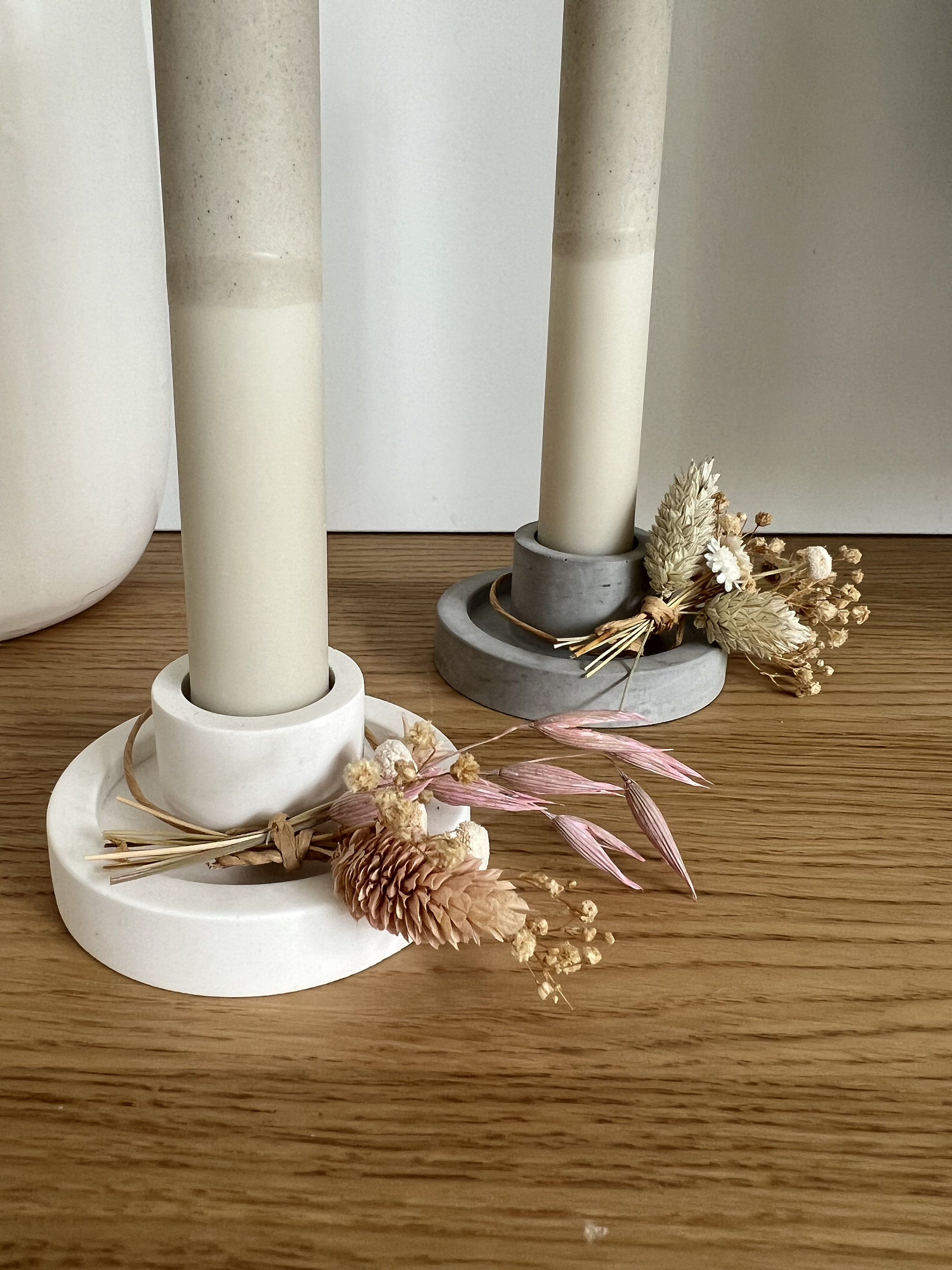 Bougeoirs De Noël Belle Vous - Lot De 2 Avec Motifs Renne Et Étoile - Décoration Table Fête