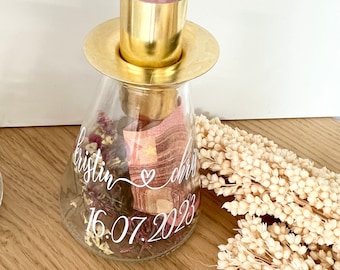 Personalisiertes | Geldgeschenk | Hochzeitsgeschenk Hochzeit Geschenkbox Reagenzglas Kerzenständer